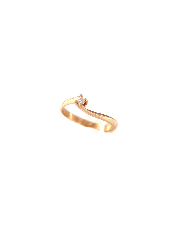 Rose gold ring with diamond DRBR10-23