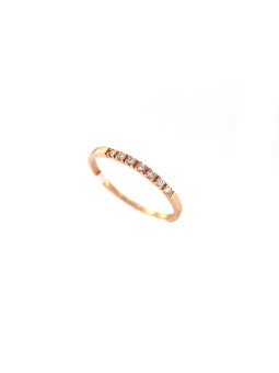 Rose gold ring with diamonds DRBR13-15