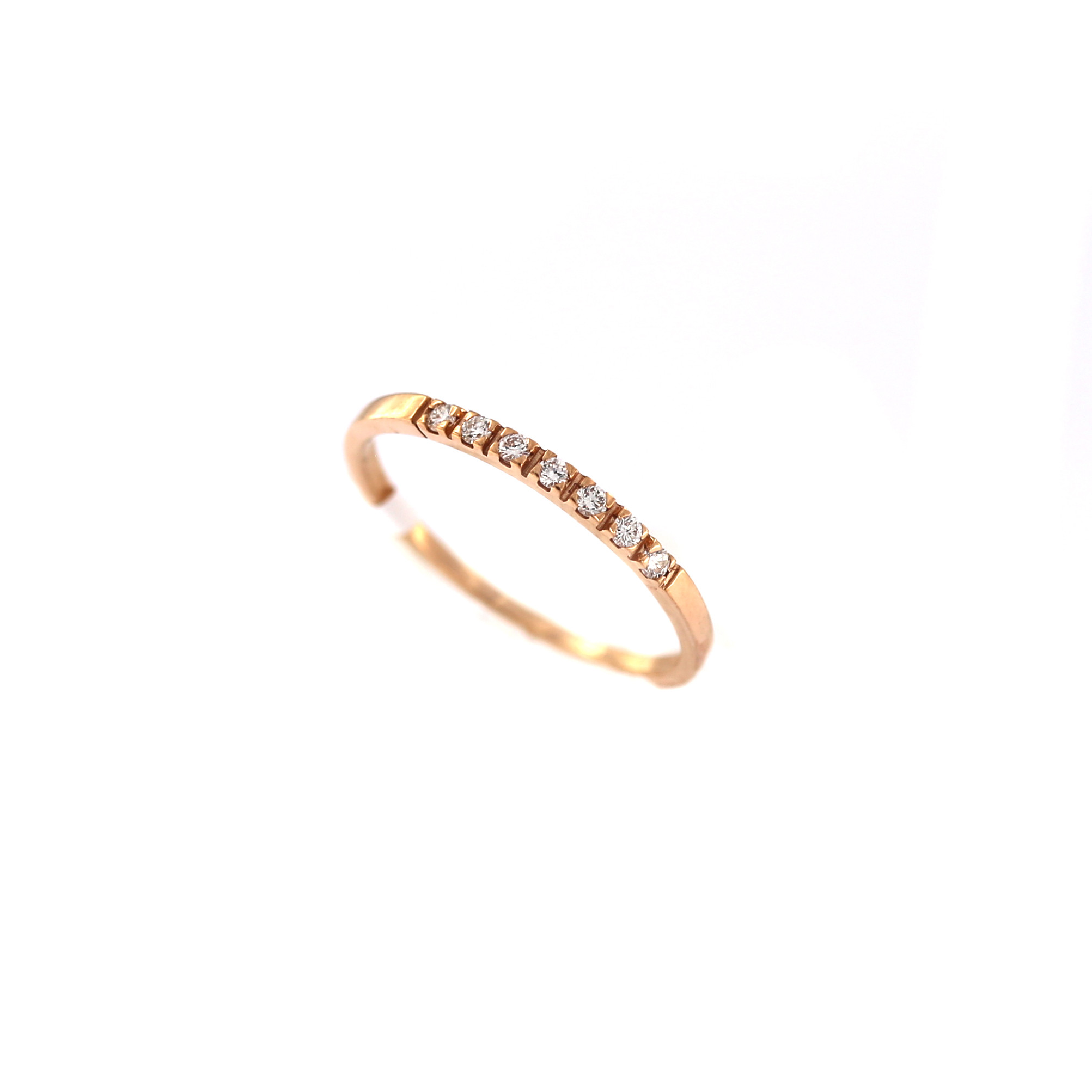Rose gold ring with diamonds DRBR13-15
