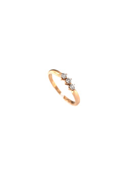 Auksinis žiedas su briliantu DRBR18-01