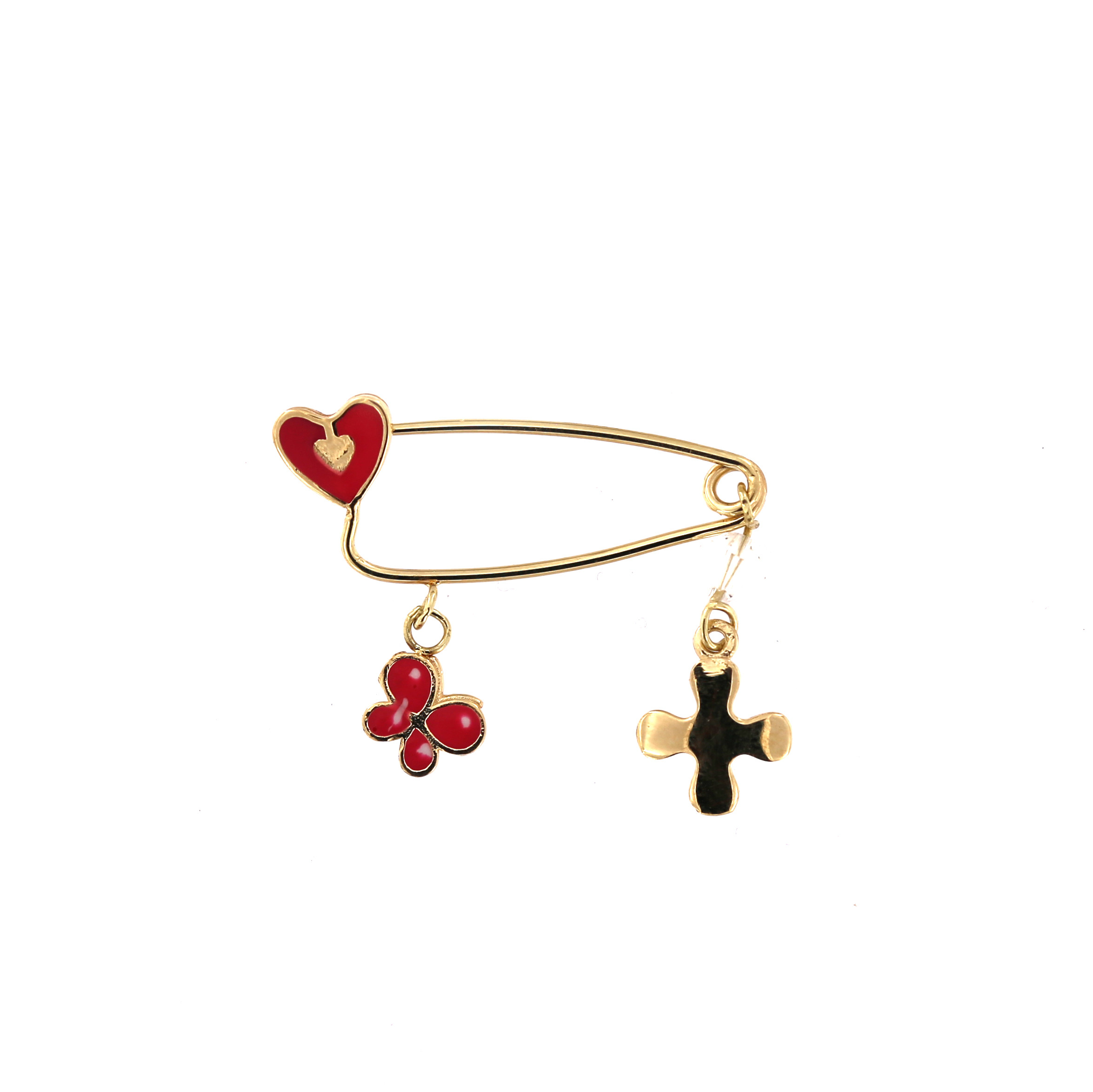 Yellow gold brooch FGS02-03