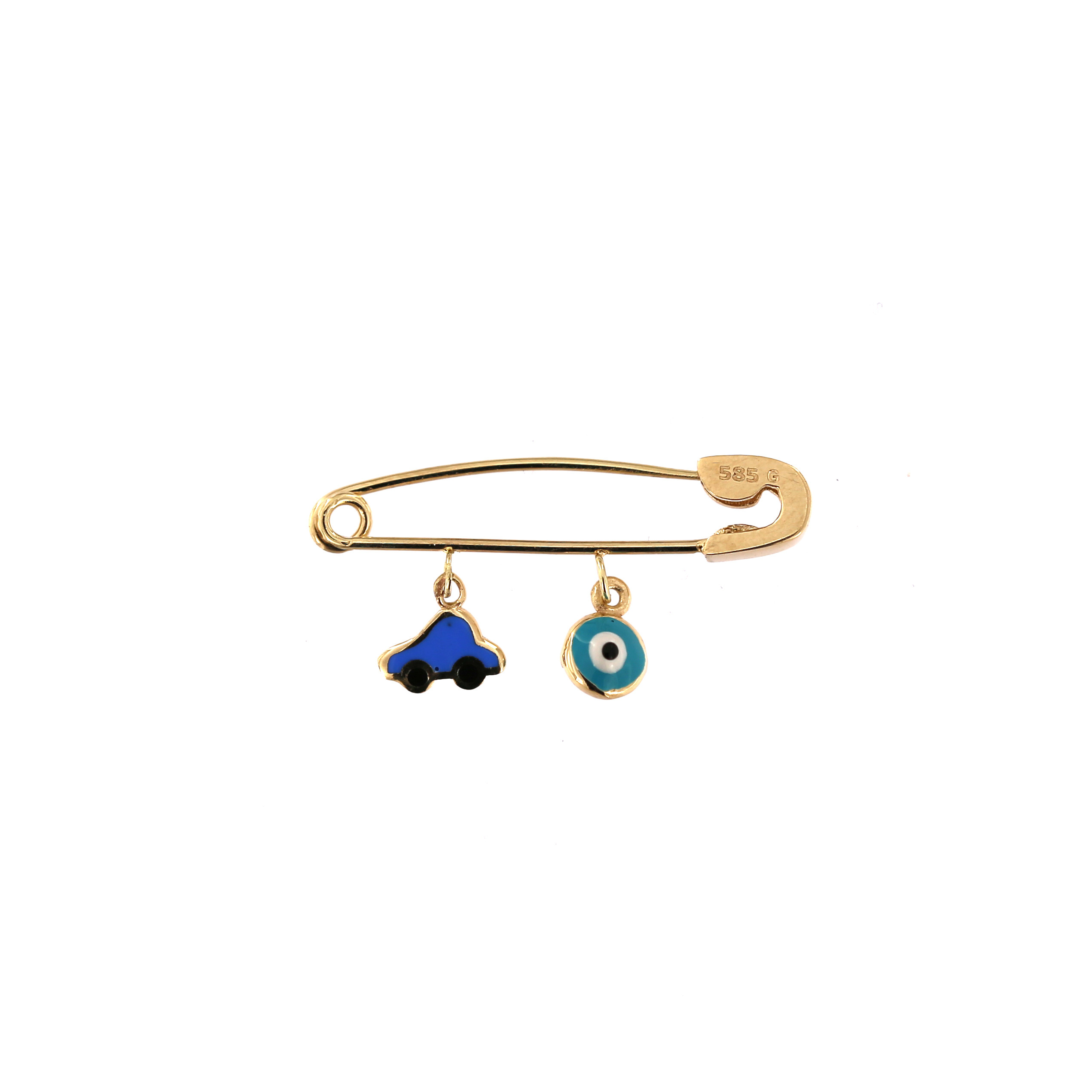 Yellow gold brooch FGS02-02