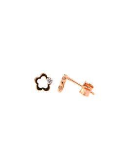 Rose gold flower pin earrings BRV09-02-09