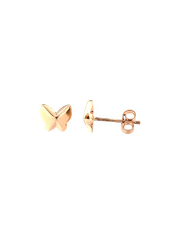 Rose gold butterfly pin earrings BRV10-01-12