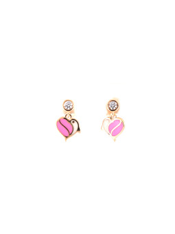 Rose gold dolphin pin earrings BRV10-02-03