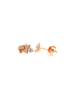 Rose gold dog pin earrings BRV10-06-02