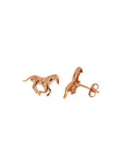 Rose gold horse pin earrings BRV10-09-01