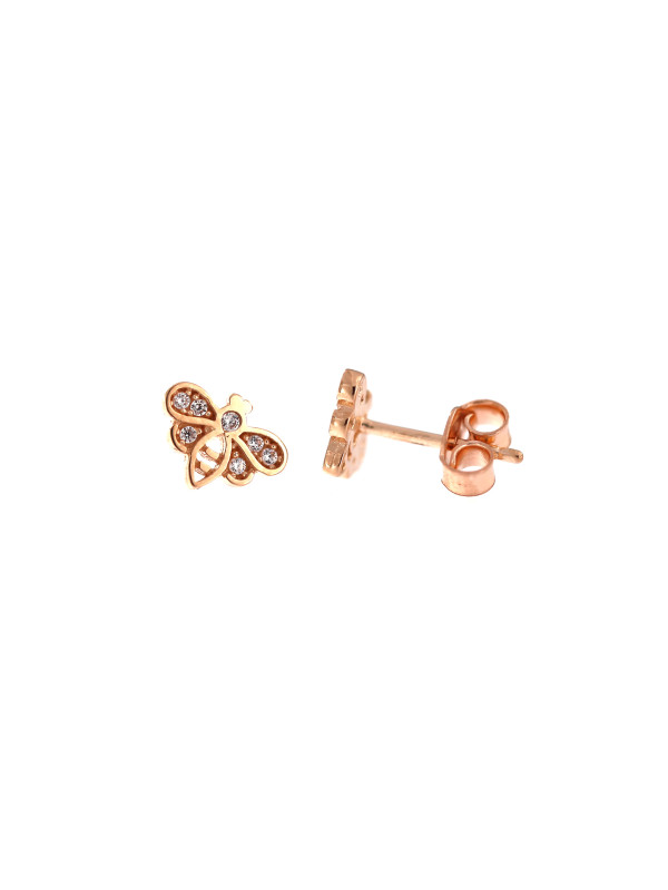 Rose gold bee pin earrings BRV10-10-01
