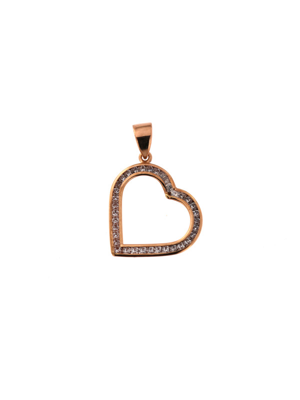 Rose gold heart pendant ARS02-41