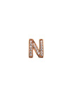 Rose gold initial letter pendant ARR-N-04 