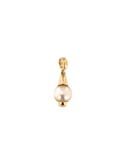 Yellow gold pearl pendant AGPRL04-05