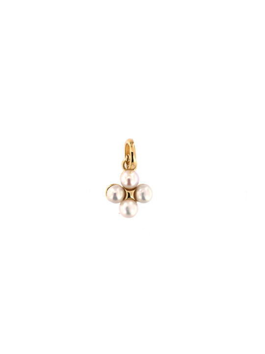 Yellow gold pearl pendant AGPRL04-06