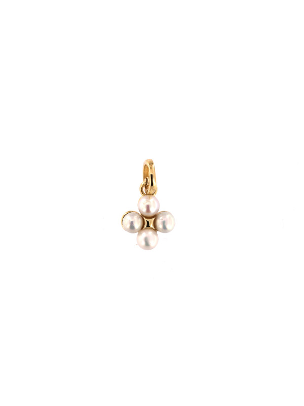 Yellow gold pearl pendant AGPRL04-06