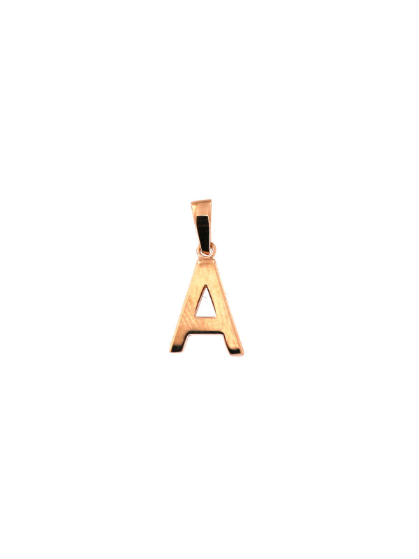 Rose gold initial letter pendant ARR-A-10