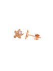 Rose gold turtle pin earrings BRV10-14-01 