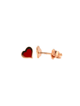Rose gold heart-shaped pin earrings BRV14-01-14