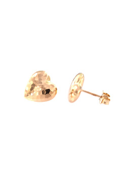 Rose gold heart-shaped pin earrings BRV14-01-15