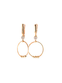 Rose gold drop earrings BRA05-01-13