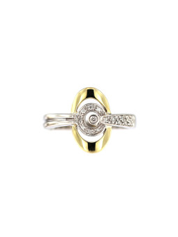 Balto aukso žiedas su briliantais DBBR13-09