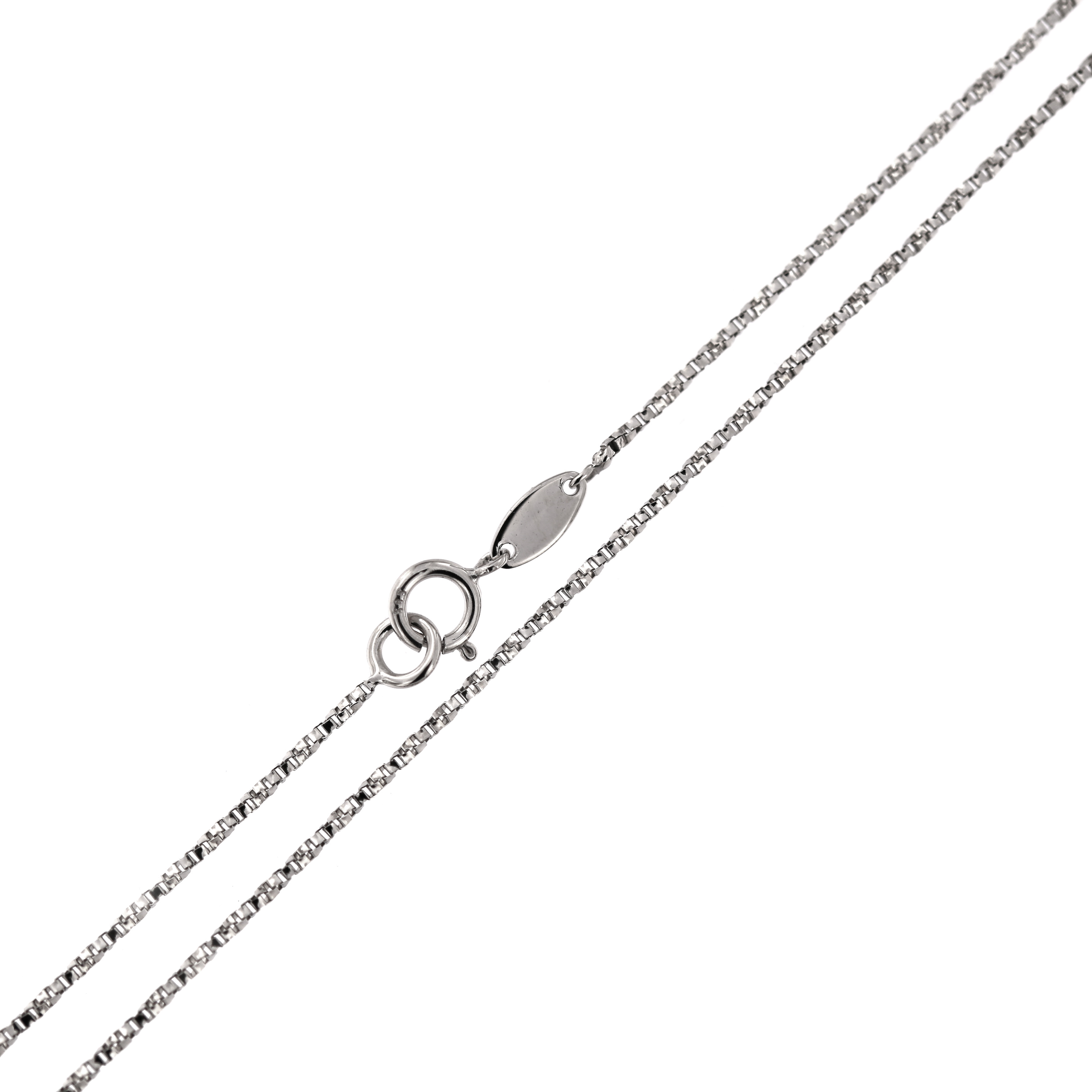 White gold chain CBBOXTW-1.00MM 45CM