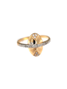 Auksinis žiedas su cirkoniais DRC01-06