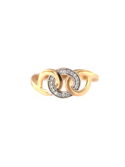 Auksinis žiedas su cirkoniais DRC02-07