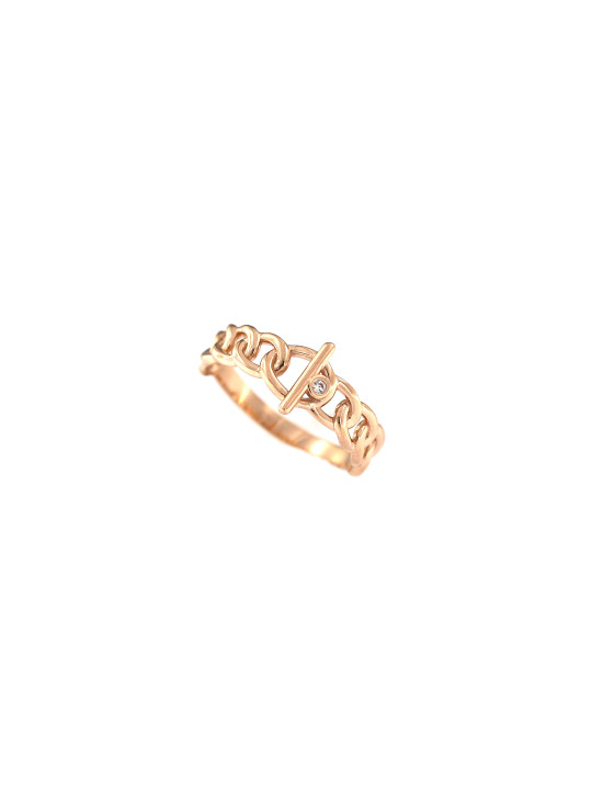 Rose gold zirconia ring DRC02-11 16.5MM