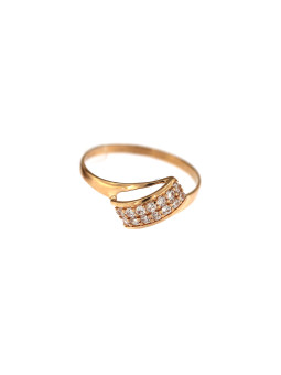 Auksinis žiedas su cirkoniais DRC05-04