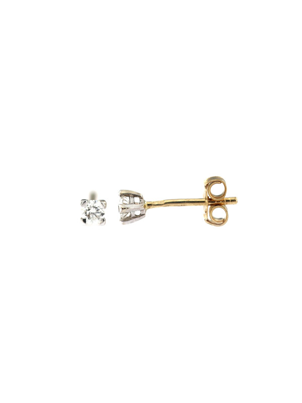 Yellow gold earrings with diamonds BGBR01-01-04