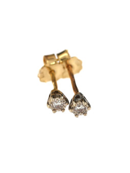 Yellow gold earrings with diamonds BGBR01-04-01