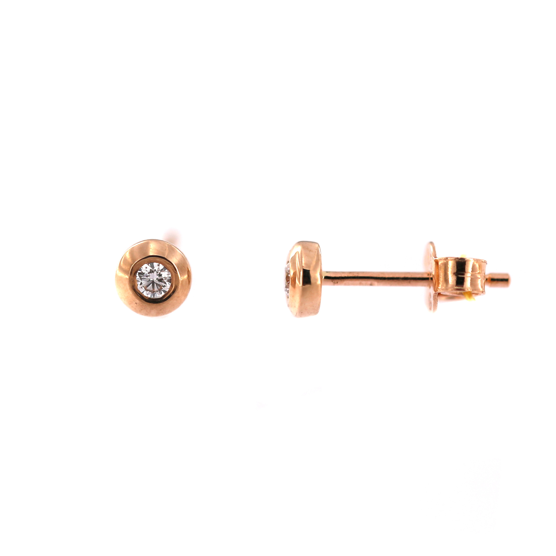 Rose gold diamond earrings BRBR01-05-04