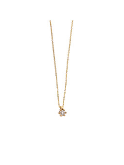 Yellow gold diamond pendant necklace CPGR02-01