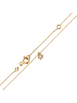 Yellow gold diamond pendant necklace CPGR02-01