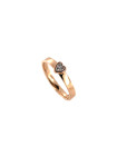 Rose gold ring with diamonds DRBR16-01 17MM 