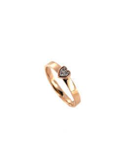 Rose gold ring with diamonds DRBR16-01