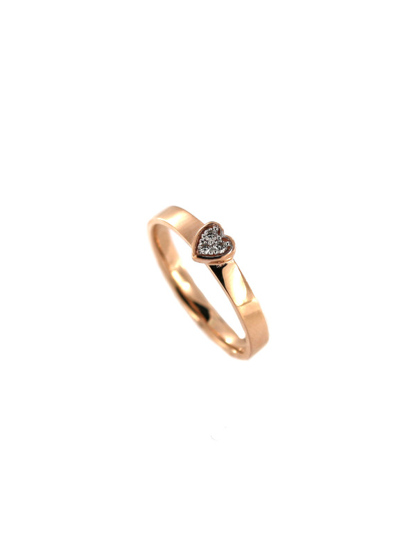 Rose gold ring with diamonds DRBR16-01