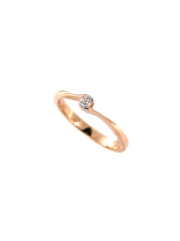 Rose gold ring with diamond DRBR10-15