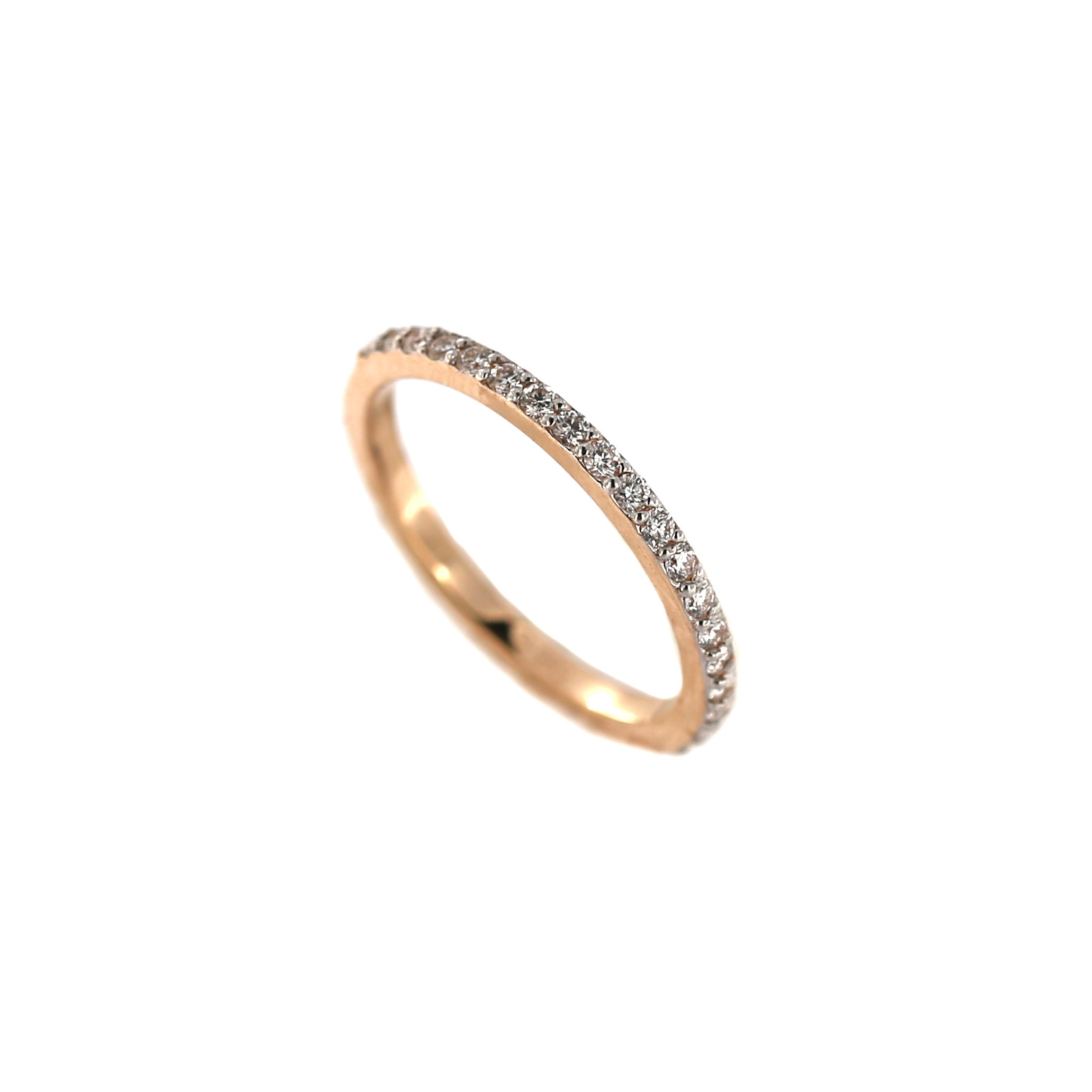 Rose gold ring with diamonds DRBR13-11