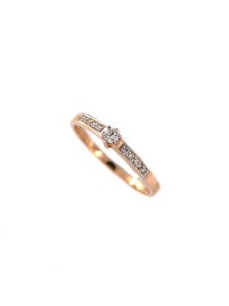 Rose gold ring with diamonds DRBR14-02