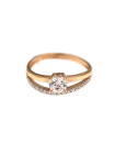 Rose gold zirconia ring DRD02-04 17MM 