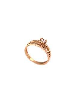 Auksinis žiedas su cirkoniais DRD02-08
