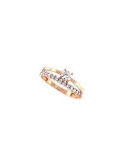 Auksinis žiedas su cirkoniais DRD02-09
