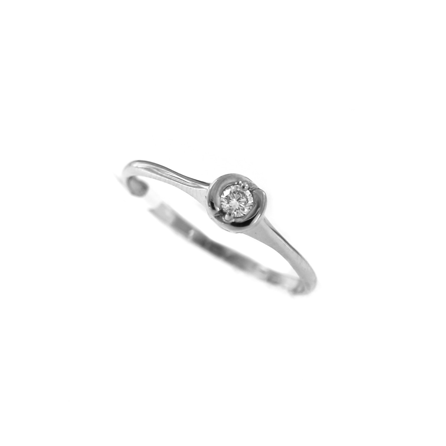 White gold engagement ring with diamond DBBR17-10
