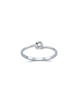 White gold engagement ring with diamond DBBR17-04