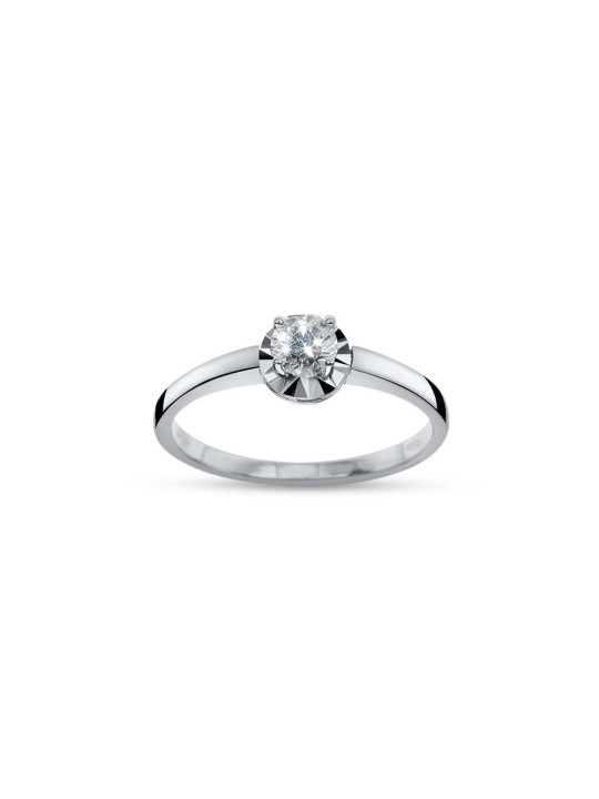 White gold engagement ring with diamond DBBR17-01 0.03CT