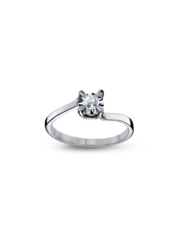 White gold engagement ring with diamond DBBR08-14