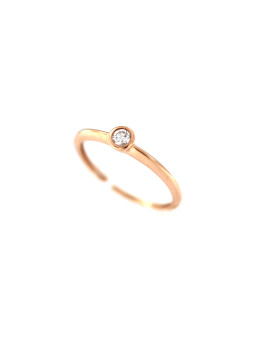 Rose gold ring with diamond DRBR06-17