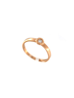 Auksinis žiedas su briliantu DRBR06-16