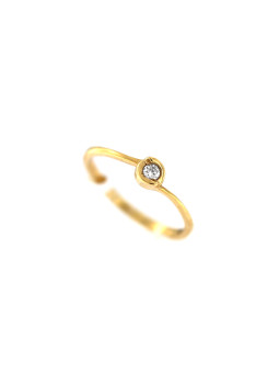 Yellow gold engagement ring with diamond DGBR05-17