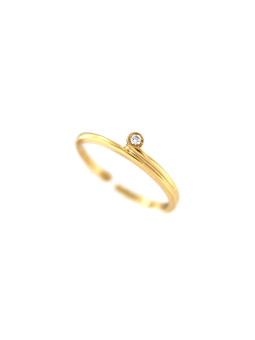 Geltono aukso sužadėtuvių žiedas su briliantu DGBR05-20